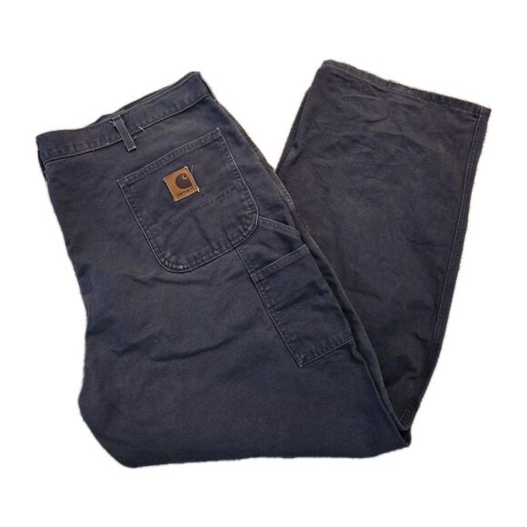 Carhartt Other - Carhartt B11-PTL Washed Duck Work Dungaree Pants Cotton Petrol Gray Men's 44x30